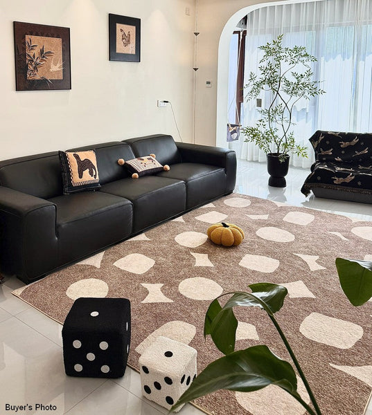 Living Room Modern Area Rug, Large Area Rugs for Office, Contemporary Area Rugs under Sofa, Bedroom Modern Floor Rugs-ArtWorkCrafts.com