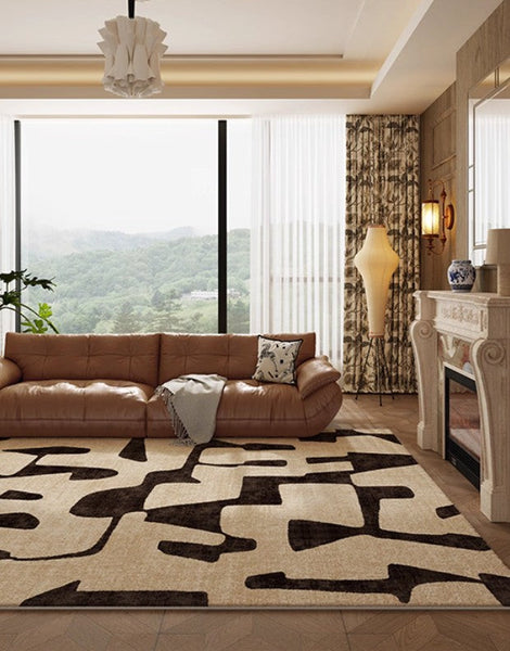 Large Modern Rugs for Living Room, Modern Rugs under Dining Room Table, Contemporary Abstract Rugs Next to Bed, Geometric Modern Carpets for Office