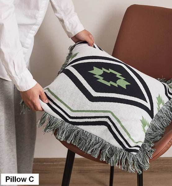 Simple Decorative Pillow Covers, Modern Decorative Pillow for Interior Design, Contemporary Modern Sofa Pillows for Bedroom, Square Modern Pillows for Couch-ArtWorkCrafts.com