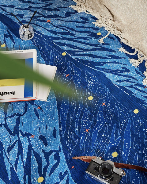 Geometric Modern Rugs under Dining Room Table, Contemporary Modern Rugs Next to Bed, Abstract Area Rugs for Living Room, Modern Carpets for Office-ArtWorkCrafts.com