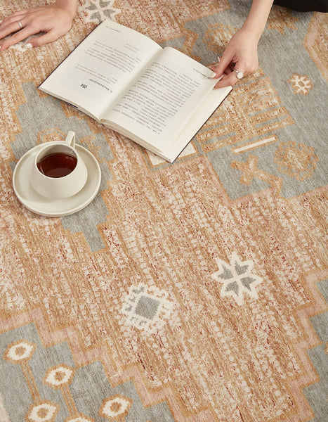 Vintage Soft Turkish Rug for Living Room, Large Modern Rugs under Dining Room Table, Contemporary Abstract Rugs Next to Bed, Geometric Modern Carpets for Office-ArtWorkCrafts.com