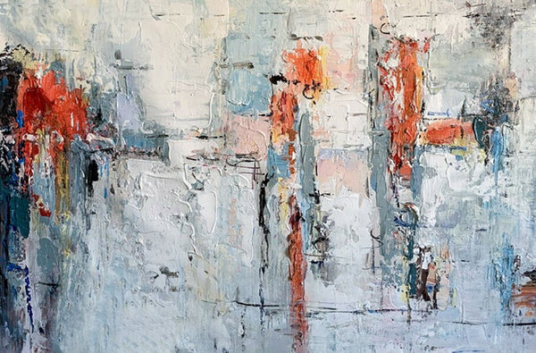 Abstract Acrylic Paintings for Living Room, Buy Paintings Online, Heavy Texture Canvas Art, Modern Contemporary Artwork-ArtWorkCrafts.com