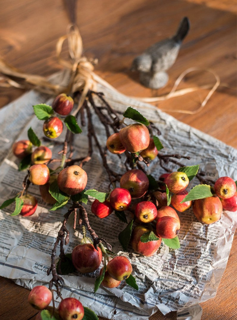 Beautiful Modern Flower Arrangement Ideas for Home Decoration, Apple Branch, Fruit Branch, Table Centerpiece, Simple Artificial Floral for Dining Room-ArtWorkCrafts.com