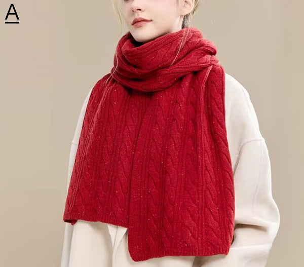 Christmas Gifts for Her, Holiday Scarf, Winter Wool Scarf, Warm Winter Scarf, Cold Weather Scarf, Fashion Scarf, Soft Cashmere Scarf for Women, Elegant Wool Scarves-ArtWorkCrafts.com