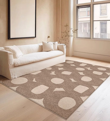 Living Room Modern Area Rug, Large Area Rugs for Office, Contemporary Area Rugs under Sofa, Bedroom Modern Floor Rugs-ArtWorkCrafts.com