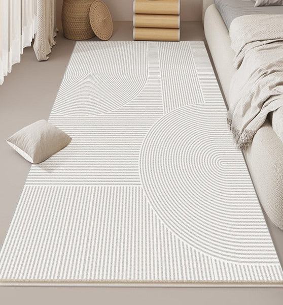Thick Modern Rugs for Living Room, Abstract Geometric Modern Rugs, Simple Modern Rugs for Bedroom, Modern Rugs for Dining Room-ArtWorkCrafts.com