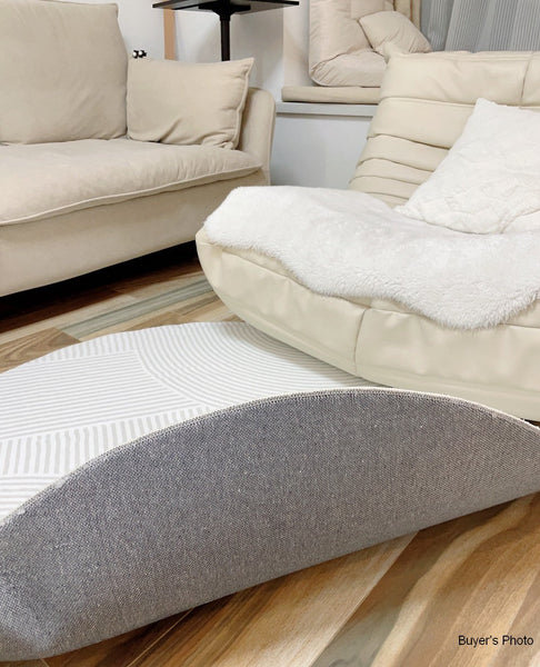 Geometric Carpets for Sale, Circular Rugs under Dining Room Table, Contemporary Round Rugs Next to Bed, Abstract Modern Rugs for Living Room-ArtWorkCrafts.com