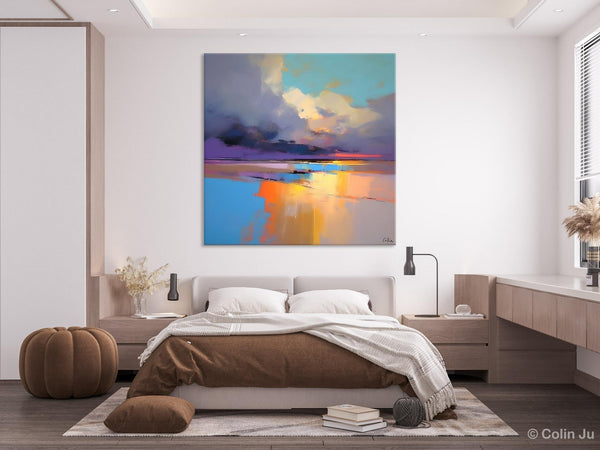 Simple Modern Art, Original Landscape Wall Art, Landscape Oil Paintings, Landscape Canvas Art, Abstract Landscape Painting for Living Room