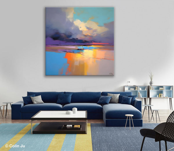 Simple Modern Art, Original Landscape Wall Art, Landscape Oil Paintings, Landscape Canvas Art, Abstract Landscape Painting for Living Room