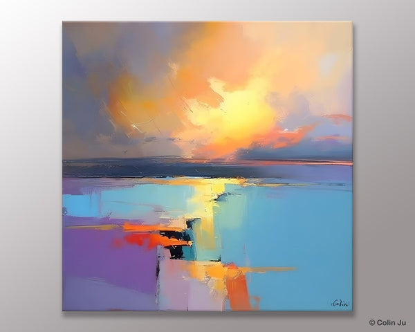 Canvas Painting for Living Room, Original Modern Wall Art Painting, Abstract Landscape Paintings, Oversized Contemporary Abstract Artwork