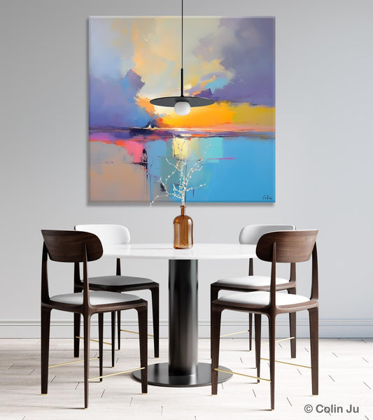 Original Modern Wall Art Painting, Abstract Landscape Paintings, Canvas Painting for Living Room, Oversized Contemporary Abstract Artwork-ArtWorkCrafts.com
