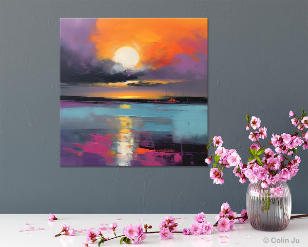 Abstract Landscape Artwork, Landscape Painting on Canvas, Hand Painted Canvas Art, Contemporary Wall Art Paintings, Extra Large Original Art-ArtWorkCrafts.com