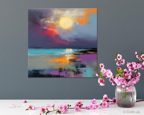 Abstract Landscape Paintings, Simple Wall Art Ideas, Original Landscape Abstract Painting, Large Landscape Canvas Paintings, Buy Art Online-ArtWorkCrafts.com