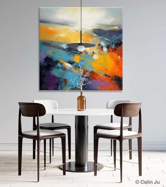 Acrylic Painting for Living Room, Heavy Texture Painting, Contemporary Abstract Artwork, Oversized Wall Art Paintings, Original Modern Paintings on Canvas-ArtWorkCrafts.com