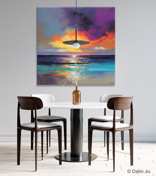 Contemporary Acrylic Painting on Canvas, Large Art Painting for Living Room, Original Landscape Canvas Art, Oversized Landscape Wall Art Paintings