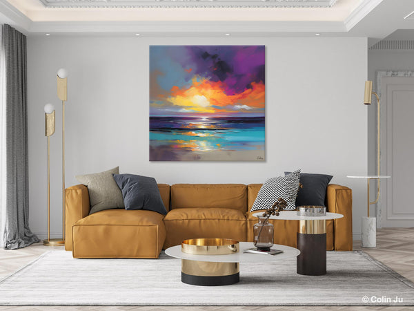 Contemporary Acrylic Painting on Canvas, Large Art Painting for Living Room, Original Landscape Canvas Art, Oversized Landscape Wall Art Paintings