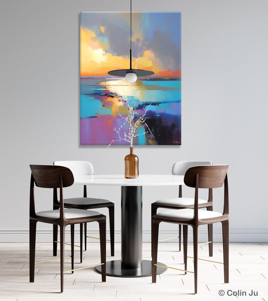 Original Modern Wall Art Painting, Canvas Painting for Living Room, Abstract Landscape Paintings, Oversized Contemporary Abstract Artwork-ArtWorkCrafts.com
