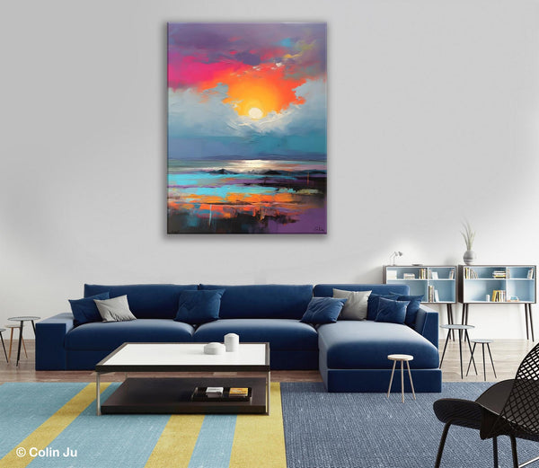 Original Hand Painted Oil Paintings, Canvas Paintings Behind Sofa, Contemporary Canvas Wall Art, Abstract Paintings for Bedroom, Buy Paintings Online-ArtWorkCrafts.com