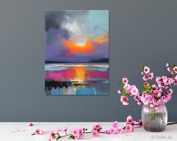 Contemporary Canvas Wall Art, Abstract Paintings for Bedroom, Original Hand Painted Oil Paintings, Canvas Paintings Behind Sofa, Buy Paintings Online-ArtWorkCrafts.com