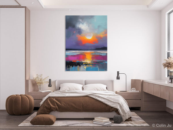 Contemporary Canvas Wall Art, Abstract Paintings for Bedroom, Original Hand Painted Oil Paintings, Canvas Paintings Behind Sofa, Buy Paintings Online-ArtWorkCrafts.com