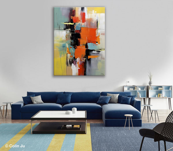 Abstract Canvas Painting, Modern Paintings for Living Room, Huge Painting for Sale, Original Hand Painted Wall Art