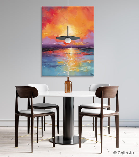 Modern Landscape Paintings, Oversized Contemporary Canvas Paintings, Extra Large Canvas Painting for Living Room, Original Canvas Wall Art-ArtWorkCrafts.com