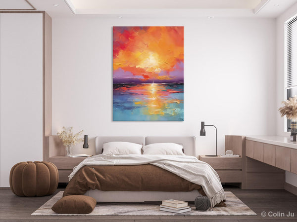 Modern Landscape Paintings, Oversized Contemporary Canvas Paintings, Extra Large Canvas Painting for Living Room, Original Canvas Wall Art