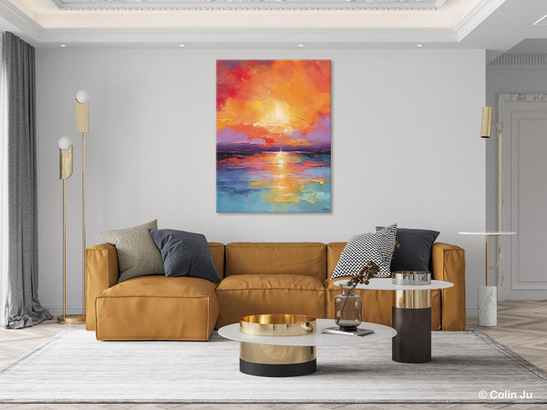 Modern Landscape Paintings, Oversized Contemporary Canvas Paintings, Extra Large Canvas Painting for Living Room, Original Canvas Wall Art