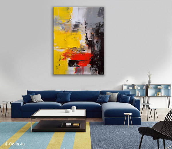 Simple Wall Art Paintings, Living Room Modern Wall Art, Original Contemporary Art, Acrylic Canvas Painting, Large Painting Behind Sofa