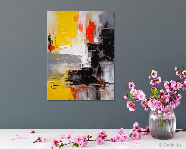 Original Abstract Art, Contemporary Acrylic Painting, Hand Painted Canvas Art, Modern Wall Art Ideas for Dining Room, Large Canvas Paintings-ArtWorkCrafts.com