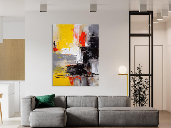 Original Abstract Art, Contemporary Acrylic Painting, Hand Painted Canvas Art, Modern Wall Art Ideas for Dining Room, Large Canvas Paintings-ArtWorkCrafts.com