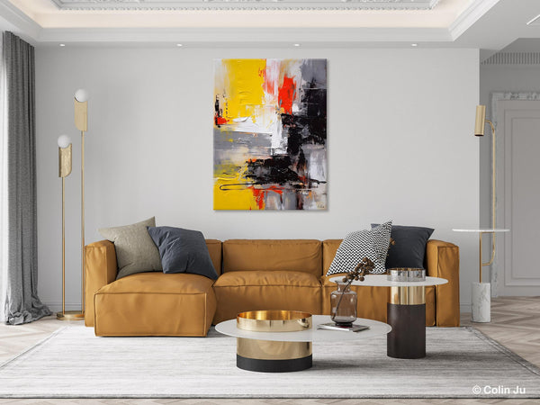 Original Abstract Art, Contemporary Acrylic Painting, Hand Painted Canvas Art, Modern Wall Art Ideas for Dining Room, Large Canvas Paintings-ArtWorkCrafts.com