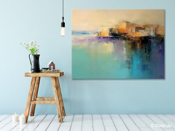 Original Landscape Paintings, Landscape Canvas Paintings for Living Room, Acrylic Painting on Canvas, Extra Large Modern Wall Art Paintings-ArtWorkCrafts.com