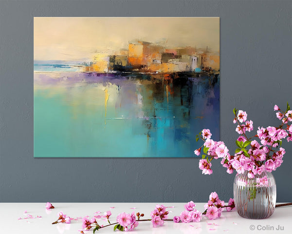 Original Landscape Paintings, Landscape Canvas Paintings for Living Room, Acrylic Painting on Canvas, Extra Large Modern Wall Art Paintings-ArtWorkCrafts.com