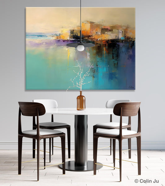 Original Landscape Paintings, Landscape Canvas Paintings for Living Room, Acrylic Painting on Canvas, Extra Large Modern Wall Art Paintings-ArtWorkCrafts.com