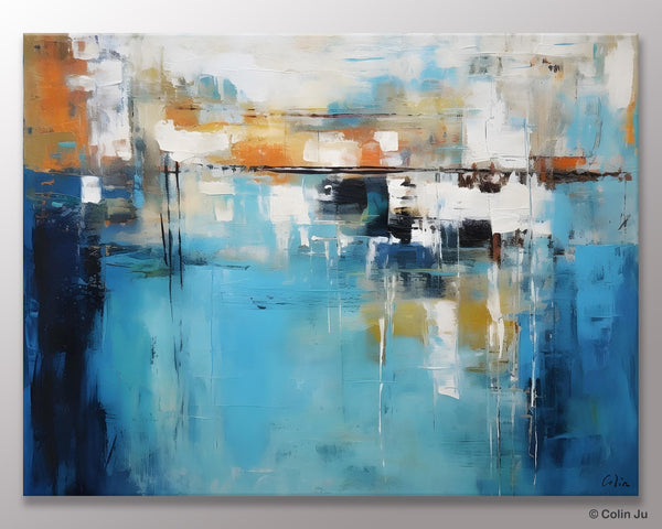 Contemporary Canvas Art, Heavy Texture Canavas Art, Original Modern Wall Paintings, Abstract Painting for Bedroom, Modern Acrylic Artwork-ArtWorkCrafts.com