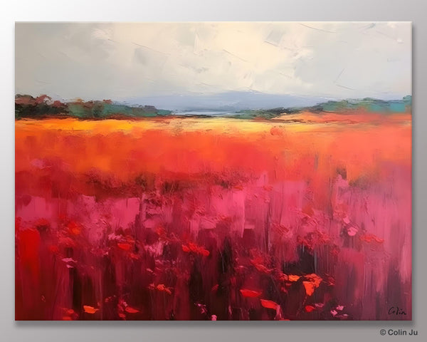 Landscape Paintings for Living Room, Landscape Canvas Paintings, Abstract Landscape Paintings, Original Modern Wall Art, Hand Painted Canvas Art-ArtWorkCrafts.com