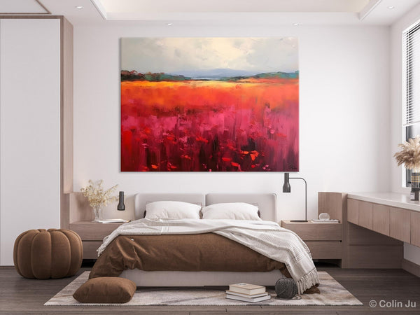Landscape Paintings for Living Room, Landscape Canvas Paintings, Abstract Landscape Paintings, Original Modern Wall Art, Hand Painted Canvas Art-ArtWorkCrafts.com