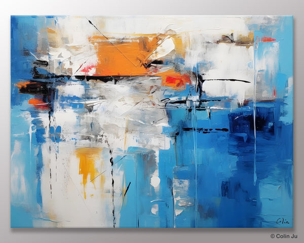 Abstract Paintings Behind Sofa, Acrylic Paintings for Bedroom, Hand Painted Canvas Art, Original Canvas Wall Art, Buy Paintings Online
