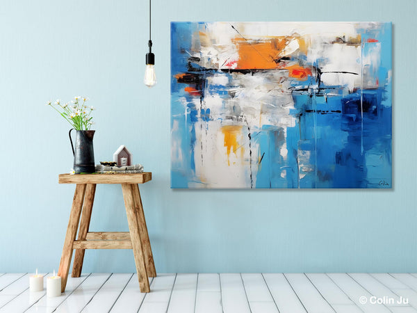 Abstract Paintings Behind Sofa, Acrylic Paintings for Bedroom, Hand Painted Canvas Art, Original Canvas Wall Art, Buy Paintings Online
