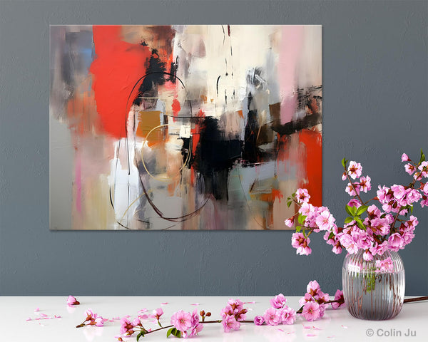 Large Wall Art Paintings Behind Sofa, Acrylic Paintings on Canvas, Original Acrylic Paintings, Modern Canvas Paintings, Hand Painted Canvas Art-ArtWorkCrafts.com