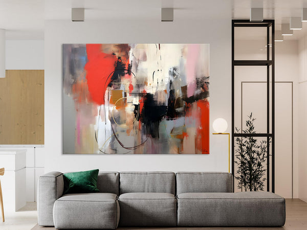 Large Wall Art Paintings Behind Sofa, Acrylic Paintings on Canvas, Original Acrylic Paintings, Modern Canvas Paintings, Hand Painted Canvas Art-ArtWorkCrafts.com