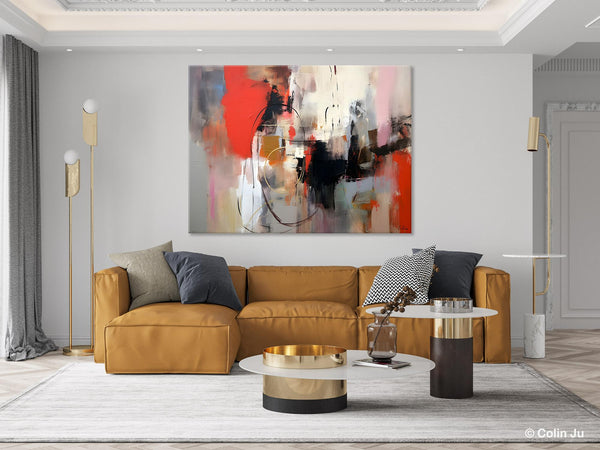 Large Wall Art Paintings Behind Sofa, Acrylic Paintings on Canvas, Original Acrylic Paintings, Modern Canvas Paintings, Hand Painted Canvas Art-ArtWorkCrafts.com