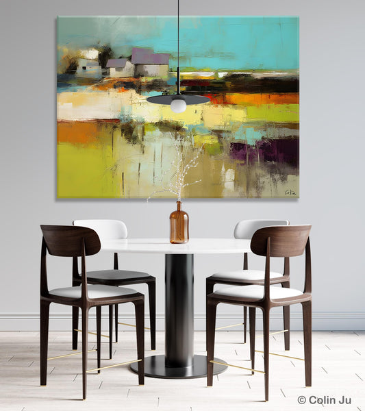 Simple Abstract Art, Landscape Canvas Painting, Bedroom Wall Art Paintings, Acrylic Painting on Canvas, Large Original Canvas Painting