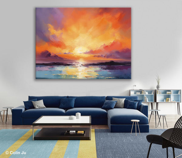 Large Art Painting for Living Room, Original Landscape Canvas Art, Oversized Landscape Wall Art Paintings, Contemporary Acrylic Painting on Canvas