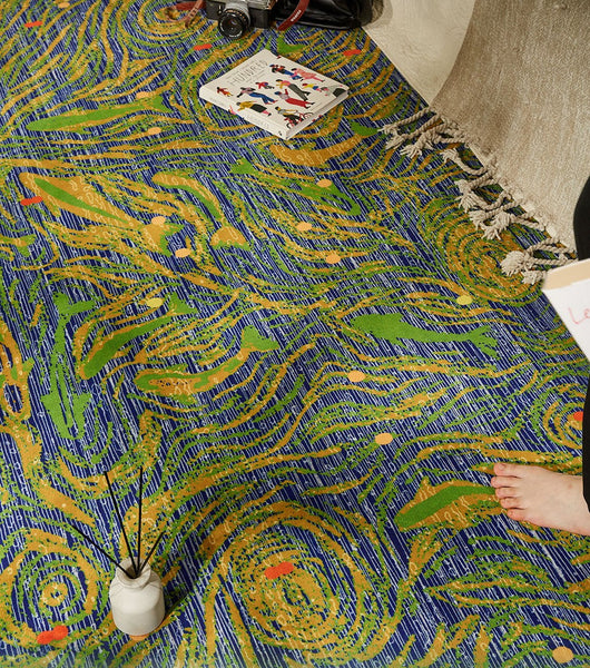 Modern Carpets for Office, Geometric Modern Rugs under Dining Room Table, Contemporary Modern Rugs Next to Bed, Abstract Area Rugs for Living Room-ArtWorkCrafts.com