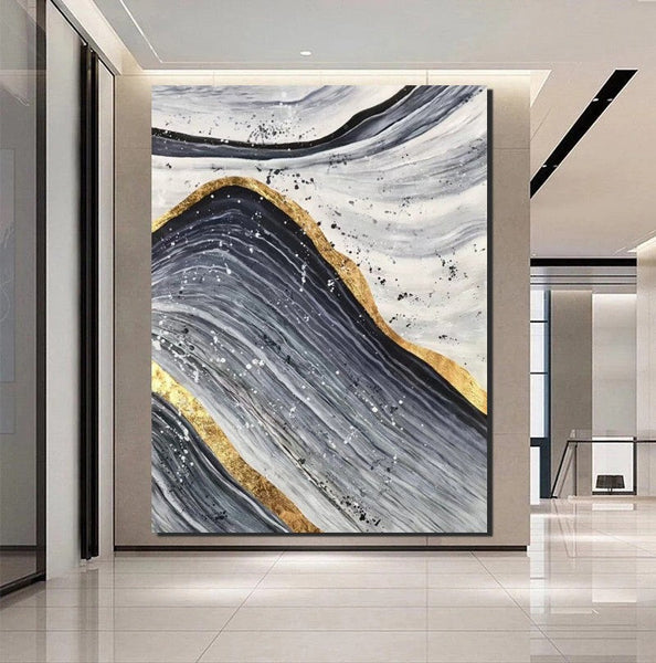Abstract Canvas Painting, Extra Large Abstract Artwork, Modern Paintings for Dining Room, Hand Painted Wall Painting-ArtWorkCrafts.com