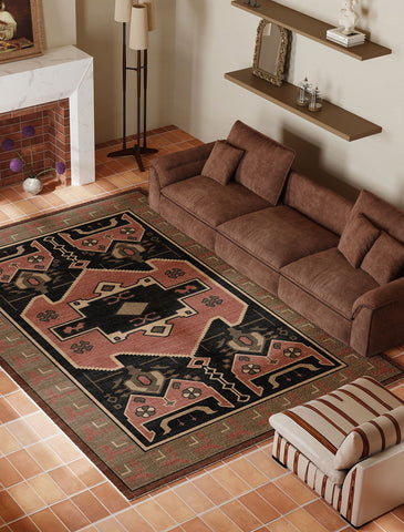 Large Modern Rugs under Dining Room Table, Contemporary Abstract Rugs Next to Bed, Vintage Soft Turkish Rug for Living Room, Geometric Modern Carpets for Office