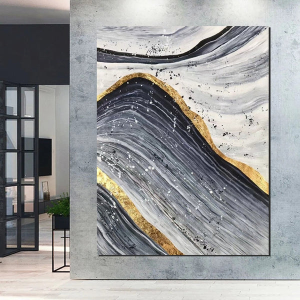 Abstract Canvas Painting, Extra Large Abstract Artwork, Modern Paintings for Dining Room, Hand Painted Wall Painting-ArtWorkCrafts.com