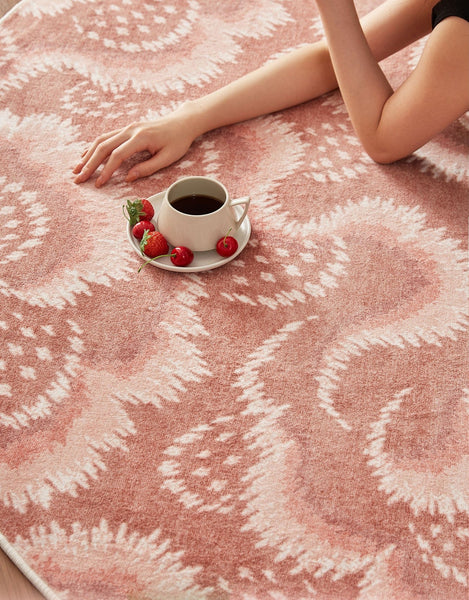 Contemporary Modern Rugs, Mid Century Round Modern Rugs under Chairs, Bedroom Abstract Modern Area Rugs, Geometric Round Rugs for Dining Room-ArtWorkCrafts.com